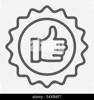 Icone pratiche, come icone distintivi, icone di premi, simboli di shopping online ed elementi grafici di qualità superiore. Segni moderni, pittogrammi lineari Illustrazione Vettoriale