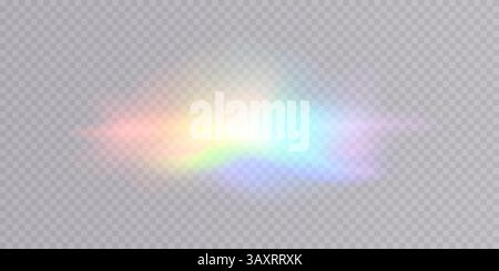 Una rappresentazione astratta di una nuvola colorata con effetti iridescenti che catturano l'immaginazione Illustrazione Vettoriale