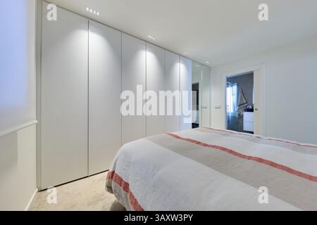 Camera da letto, interior design, Donostia, San Sebastian, Gipuzkoa, paesi Baschi, Spagna Foto Stock