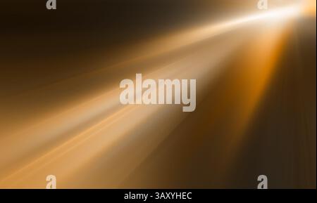 strisce di luce al neon dorate che irradiano dal centro . Attira il movimento della linea d'oro, la linea d'onda astratta, lo sfondo della tecnologia della luce, lo spazio di copia . Elegante Foto Stock