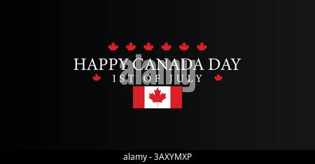 1° luglio celebrazioni che abbracciano lo Spirit of Canada Day Illustrazione Vettoriale