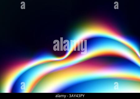 Un'immagine ad alta risoluzione con onde frattali fluide e fluide in un vivace spettro di colori, ideale per usi artistici e digitali. Foto Stock