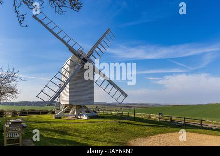 Ottimo mulino a vento Chishill Foto Stock