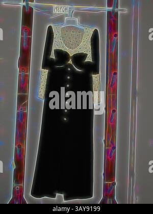 Abito vintage con corpetto aderente con intricati dettagli in pizzo e un grande fiocco in vita, elegantemente completato da una gonna lunga e fluida e dettagli con bottoni. Abito da sera, Hubert de Givenchy, Designer (francese, 1927-2018), Givenchy, Design House (francese), 1985, Silk Gazar, L:56 pollici, Textile and Fashion Arts, arte classica con un tocco moderno reinventata da Artotop Foto Stock