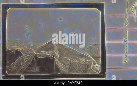 Una rappresentazione astratta di un paesaggio montuoso, caratterizzato da picchi taglienti e superfici strutturate in contrasto con un cielo sereno. La scena evoca un senso di profondità e mistero, arricchito da linee stilizzate e colori vivaci. Fotografia: Palloni di osservazione, somme, Francia, sergente John Lord, prima guerra mondiale, 1916, una delle 185 fotografie in bianco e nero di un album, scattate in Francia durante la prima guerra mondiale dal sergente John Lord. Alcune pagine sono vuote. Le fotografie dell'album raffigurano campi dell'esercito, ospedali, trincee, carri armati, paesaggi, cimiteri e tombe e gruppi di soldati australiani in posa. Il Foto Stock