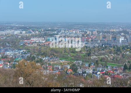 Vista aerea della città polacca Cracovia/Cracovia. IMMAGINE Foto Stock