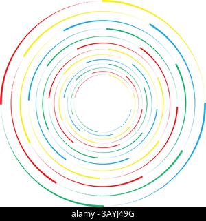 "Logo Dynamic Swirl con curve arancione, giallo e blu – simbolo di branding astratto moderno" Illustrazione Vettoriale