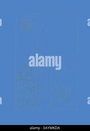 Un'illustrazione sofisticata con figure eleganti e intricati elementi architettonici, circondati da drappeggi fluenti e disegni stilizzati, che creano un senso di grandezza e dettagli artistici. The Teacher of Wisdom, c. 1890–1900, Charles Ricketts, inglese, 1866-1931, Inghilterra, penna e inchiostro marrone su tracce di grafite, su carta intrecciata d'avorio, 283 x 202 mm arte classica con un tocco moderno reinventata da Artotop Foto Stock