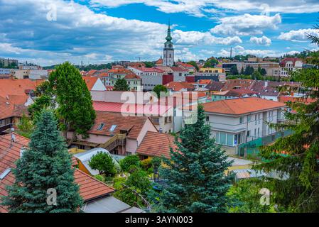 Panorama della città vecchia di Trebic in repubblica Ceca. IMMAGINE Foto Stock