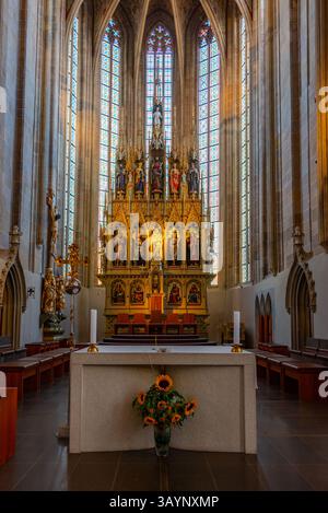 Pilsen, repubblica Ceca, 22 settembre 2024: Interno della cattedrale di San Bartolomeo a Pilsen, repubblica Ceca. IMMAGINE Foto Stock
