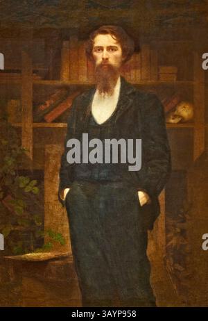 San Domenico in adorazione del crocifisso - affresco - Beato Angelico -1442 - Firenze, Convento di San Marco, chiostro di S. Antonino Foto Stock