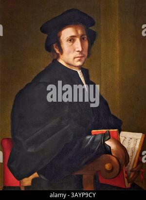 San Domenico in adorazione del crocifisso - affresco - Beato Angelico -1442 - Firenze, Convento di San Marco, chiostro di S. Antonino Foto Stock