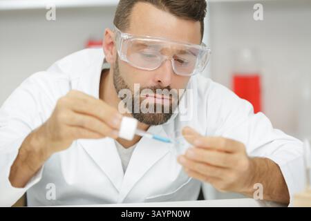 ritratto di un ricercatore scientifico Foto Stock