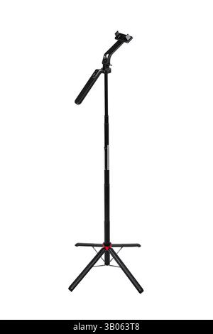 Treppiede regolabile con supporto per smartphone e telecomando Bluetooth Foto Stock