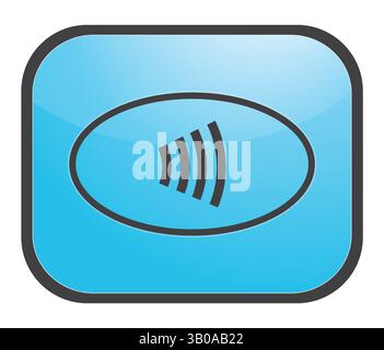 Simbolo NFC (Near-Field Communication) su sfondo bianco Foto Stock