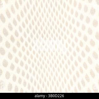 Un motivo testurizzato caratterizzato da una serie di forme a rombo allungate e interconnesse che creano un senso di profondità e movimento. Il design è morbido e intricato, invitando a un esame ravvicinato dei suoi dettagli ritmici. Una superficie strutturata intricata con griglia a diamante che crea un senso di profondità e dimensione in un tono morbido e chiaro. Arte classica con un tocco moderno reinventata da Artotop, tessuti francesi trasformati, prima metà del XIX secolo, arte classica con un tocco moderno reinventata da Artotop Foto Stock