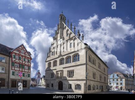 Vecchio municipio, costruito tra il 1470 e il 1476, Marktpl. 1, Weissenburg, Franconia centrale, Baviera, Germania, Europa Foto Stock
