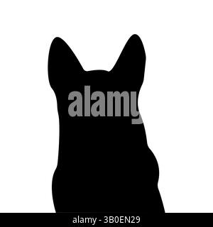 Modello minimalista con testa a cane Illustrazione Vettoriale