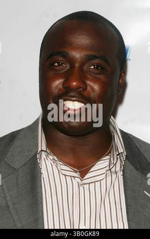 13 AGOSTO 2007 - NEW YORK, NEW YORK, STATI UNITI - FESTA PER IL NUOVO VIDEOGIOCO XBOX O8 DI MADDEN NFL AL RISTORANTE DELLA ZONA ESPN IN DATA TIMES SQUARE 08-13-07. - MARSHALL FAULK. K54124JBB(immagine di credito: © John Barrett/Globe Photos/ZUMAPRESS.com) Foto Stock