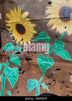 Auto civili bruciate a Irpen come risultato della guerra Foto Stock