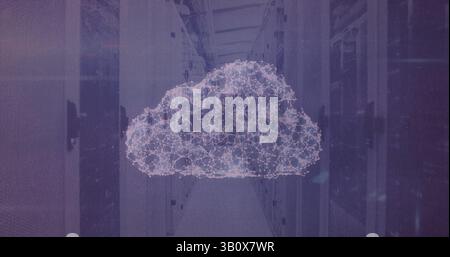 Immagine del cloud digitale su server informatici nella sala tecnica Foto Stock