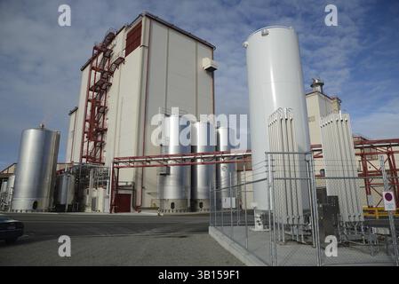 HOKITIKA, NUOVA ZELANDA, 27 GIUGNO 2016: Lo stabilimento di Westland Milk Products impiega centinaia di persone a Hokitika, nuova Zelanda, Oceania Foto Stock