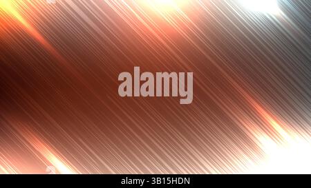 Sfondo dinamico astratto con strisce luminose arancioni e bianche, linee diagonali che creano movimento ed energia. Perfetto per design moderni e vivaci Illustrazione Vettoriale