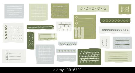 Matita a matita con motivo geometrico a quadri e motivi squadrati foderati per creare note e progetti artigianali Illustrazione Vettoriale