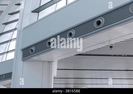 Sistema eolico interno in un edificio moderno Foto Stock