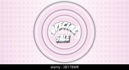 Vettore di banner di vendita speciale per la progettazione aziendale, può essere utilizzato in volantini di vendita online, pubblicità, annunci di sconto, volantini facilmente modificabili Illustrazione Vettoriale