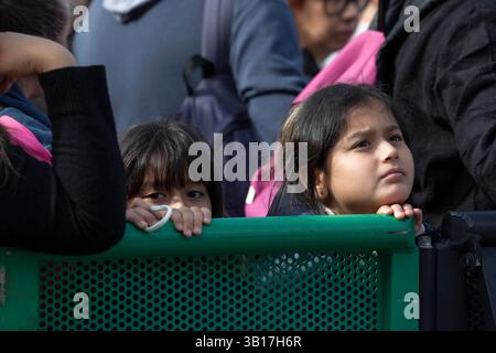 Città del Vaticano, Vaticano, 25 aprile 2025. Il corpo di Papa Francesco si trova nella Basilica di San Pietro. I fedeli rendono omaggio al defunto Papa Francesco. Maria Grazia Picciarella/Alamy Live News Foto Stock