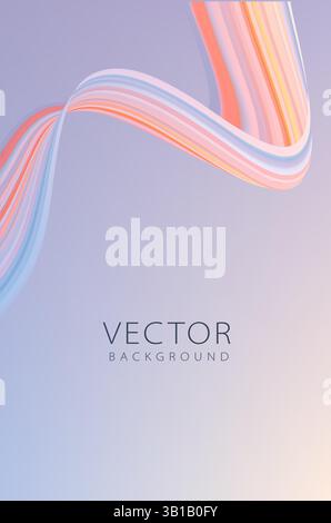 Uno sfondo vettoriale astratto caratterizzato da onde colorate splendidamente fluide nel design Illustrazione Vettoriale