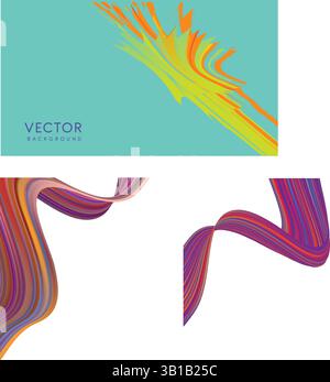 Uno sfondo vettoriale astratto caratterizzato da una gamma vibrante di colori accattivanti e audaci Illustrazione Vettoriale