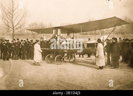 06 giugno 1908 - Stati Uniti - Pischoff aereo alla ricerca del premio Deutsch.. (Immagine di credito: © Bain News Service/ZUMAPRESS.com) Foto Stock