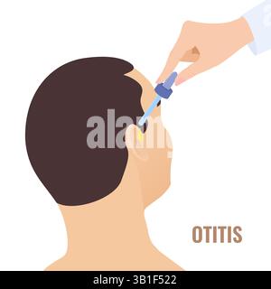 Trattamento delle orecchie, illustrazione. Foto Stock