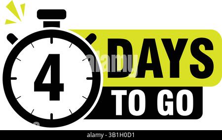 Icona del conto alla rovescia per la promozione o la nuova apertura Illustrazione Vettoriale