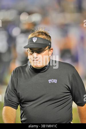 23 ottobre 2010: . Gary Patterson, capo-allenatore della TCU, nel action.in, una partita tra Air Force Falcons e TCU Horned Frogs all'Amon G. Carter Stadium di Fort Worth, Texas..TCU vince 38-7...(Credit Image: Â© Manny Flores/Cal Sport Media)(Credit Image: © Manny Flores/Cal Sport Media/ZUMApress.com) Foto Stock