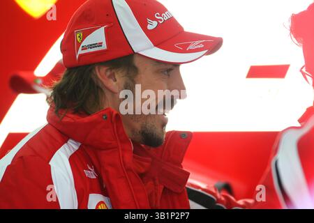 1 febbraio 2011 - Valencia, Spagna - Fernando Alonso (ESP) Ferrari. ..test di Formula uno, giorno 1. (Credito © Sutton Motorsports/ZUMAPRESS.com) Foto Stock