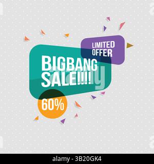 tag di vendita, sfondo estivo e design dello sfondo vettoriale Illustrazione Vettoriale