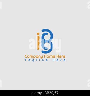 Logo iniziale e logo lettera in modello vettoriale Illustrazione Vettoriale