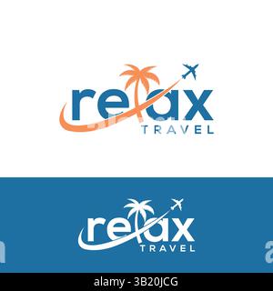 Il moderno logo da viaggio in formato vettoriale Illustrazione Vettoriale