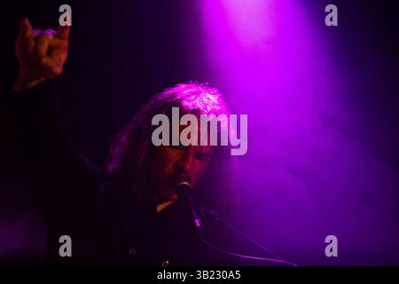 26 aprile 2025. Mocvara Zagreb, - lo spettacolo dal vivo della band americana Coven Foto Stock