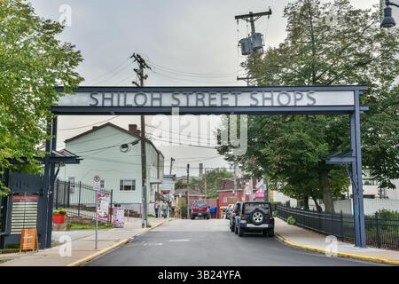 Pittsburgh, Pennsylvania, Stati Uniti d'America – 12 ottobre 2018. Shiloh Street a Pittsburgh, Pennsylvania. Shiloh Street si interseca con Grandview Avenue Foto Stock