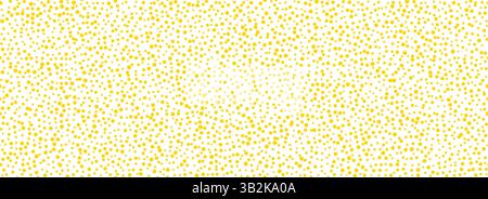 Coriandoli dorati senza cuciture. Sfondo a ripetizione con punti glitter dorati. Sfondo a puntini di polka gialli ripetuti. Decorazioni per feste di Natale, Capodanno, matrimoni o compleanni. Vettore Illustrazione Vettoriale