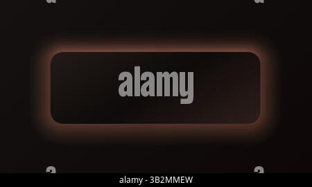 Etichetta cornice nera, pulsante barra eventi, cartello scuro. Vettore Illustrazione Vettoriale