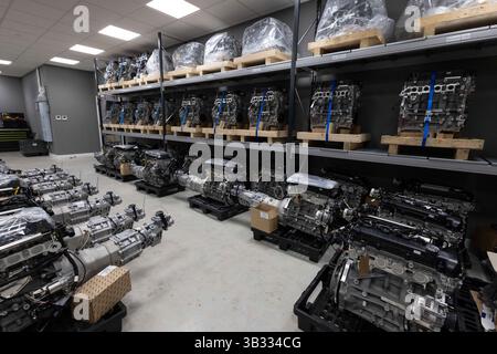 Rinascita delle auto sportive britanniche, stabilimento della Caterham Car a Dartford, Kent, Inghilterra, Regno Unito Foto Stock