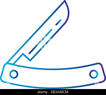 Contorno dell'icona del coltello tascabile. Illustrazione vettoriale Illustrazione Vettoriale