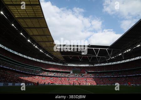 Londra, Regno Unito. 27 aprile 2025. Vista generale alla semifinale della Emirates fa Cup Nottingham Forest contro Manchester City Match allo Stadio di Wembley, Londra, Regno Unito, il 27 aprile 2025. Crediti: Paul Marriott/Alamy Live News Foto Stock