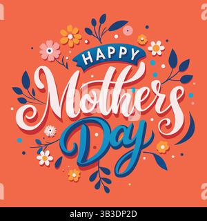 Immagini, didascalie e post sui social media per la festa della mamma Illustrazione Vettoriale