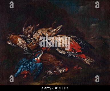 Natura morta con uccelli morti, 1720-1740. Foto Stock